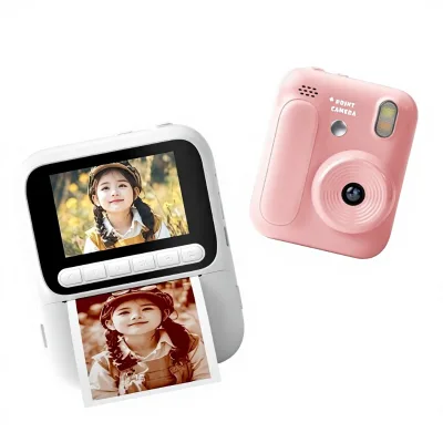Color Instant Camera Students Screen ABS Material TF Card Records Video Takes Photos Prints