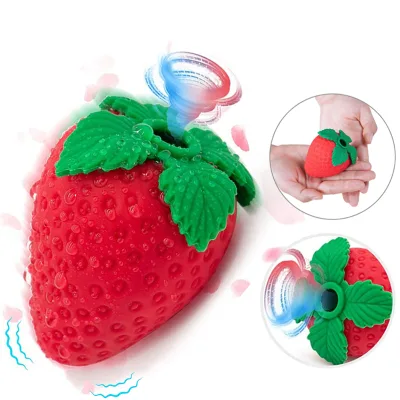 Clitoral Strawberry Sucking Vibrator for Women Powerful Clitoris Stimulator Vacuum Sucking Female Love Vibrating Eggs Sex Toy