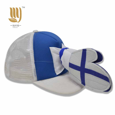 Fashion and Funny Cotton Mesh Fabric Cap Displays Clap Hands Hat