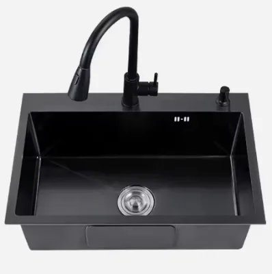Handmade Kitchen Sink Stainless Steel Single Bowl Top Mount 50*40 Rectangular Sink Support for Customization