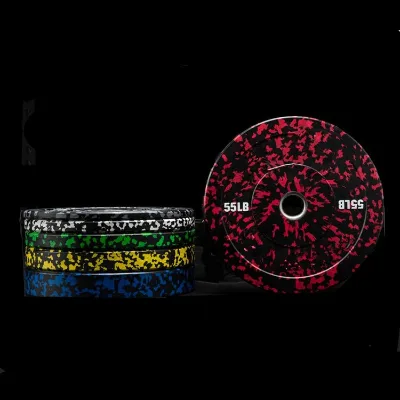 High Quality Commercial Gym Weight Equipment Camouflage Bumper Weight Plate for Sale BA3021