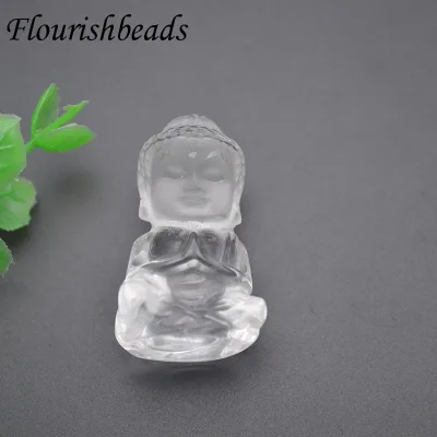 Wholesale Good Quality Natural Clear Crystal Sitting Baby Buddha Stone Beads for Women Party Jewelry Necklace Bracelet Making