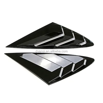 Gloss Black Side Window Shield Vent Cover Trim Quarter Window Scoop Louver Shutter for Hyundai Sonata 10th 2020-2022