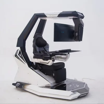 J20 Plus Trex zero Gravity Computer Cockpit Sit Stand Recline Gaming Cockpit with Massage Speaker RGB LED OEM Cluvens