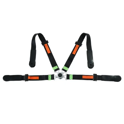 ATV/UTV Go-Cart 4-Point Race Seat Belt Harness 2-Inch Webbing Steel Polyester ABS 5-Point Type E-Mark Certified 2-Year Warranty