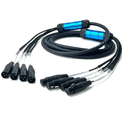 Professional XLR 4-Channel Multi-Channel Audio Signal Cable for Stage & Video Lighting Equipment Microphone Connection