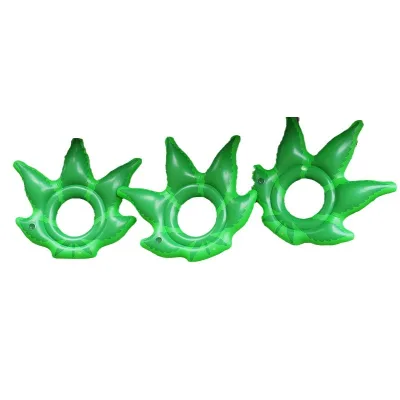 Factory Customized Heavy Duty Vinyl Giant Inflatable Weed Leaf Swimming Ring Tube Pool Float Water Party Toys