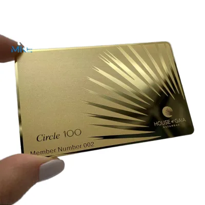 Gold Mirror Business Steel Cards with Gravure Printing Gloss Finish Customizable Letters Theme for Business Gifts