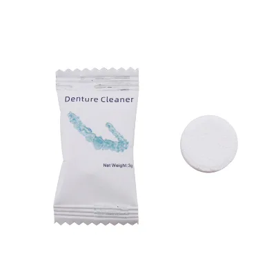 Solid Oral Cleaning Toothpaste Tablets Organic Stain Remover Portable Denture Cleaner Tablets