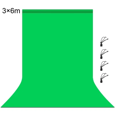 PULUZ 3m X 6m Photography Background Thickness Photo Studio Background Cloth Backdrop(Green)