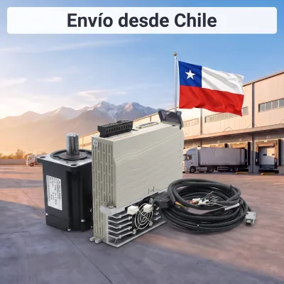 Chile Warehouse Free Shipped AC Servo Motor Kit 400W 750W 1000W 220V 1.27-3.81N.m 3000RPM with Servo Drive and Cables CNC Router
