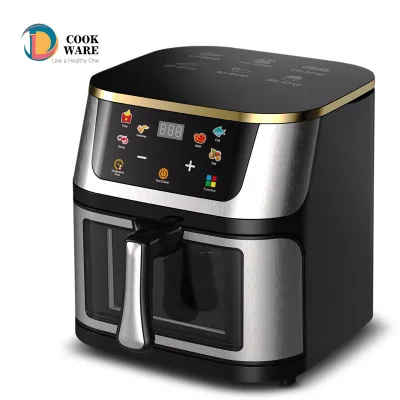 Large Capacity Electric New Stainless Steel Touch Control 10L Smart Air Fryer for Family Roasting
