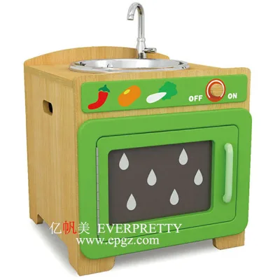 High Quality Children School Furniture Wooden Cabinet Water Sink for Preschool Kids Study