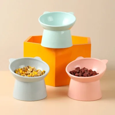 Wholesale Cat Food Bowl Neck Protection Raised Cat Bowl Elevated Pet Powl for Cats