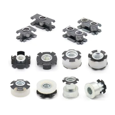 Custom Nylon Steel Zinc Plated Guide Display Board Tables Chairs Pipe to Pipe Sunflower Threaded Connection Connector Nuts