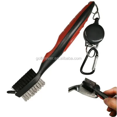 Portable Plastic Golf Club Brush with Groove Cleaner