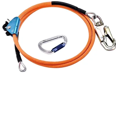 Mountaineering Buckle Positioning Rope Wire Steel Core Rope Triple Lock Climbing Buckle Adjustable Lanyard Safety Rope