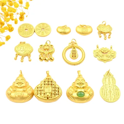 Wholesale Of Diy Accessories For The Same Style Ancient Gold Maitreya Buddha Pendant, Womens Blessing Bag, Statue