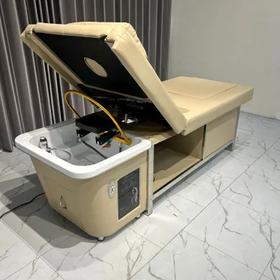 Electric Massage Shampoo and Foot Massage Bed Special Spa Hydrotherapy Bed for Barber Shop Massage Shampoo Bed