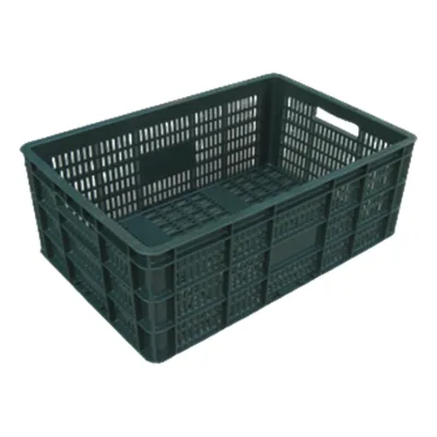 Stackable Ventilated Food Grade Plastic Mesh Storage Boxes Bins for Fruit Vegetable Farm Logistics Transport