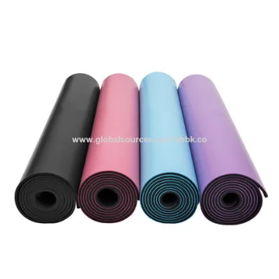 Custom shape natural rubber pu leather yoga mat