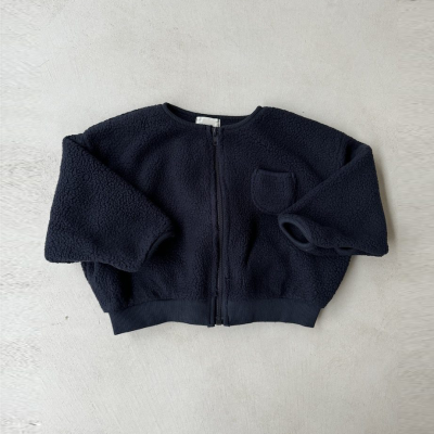 Custom Oversized Long Sleeve Jumpers for Boys Boxy Fit Zip up Fleece Baby Toddler Girls Jumper Kids Cardigan