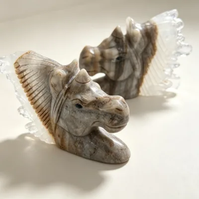 Wholesale Natural Clear Quartz Crystal Cluster Unicorn Craft for Desktop Decoration Crystal Gift