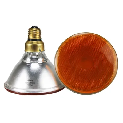 High Quality Infrared Halogen PAR38 Lamp 110V 130V 220V 230V E26 E27 100W 125W Red Yellow Color Cover Clear Halogen Lamps