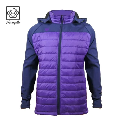Factory Direct Zippered Warm Jacket for Womens Clothing Seamless Softshell Down Composite Winter Coat