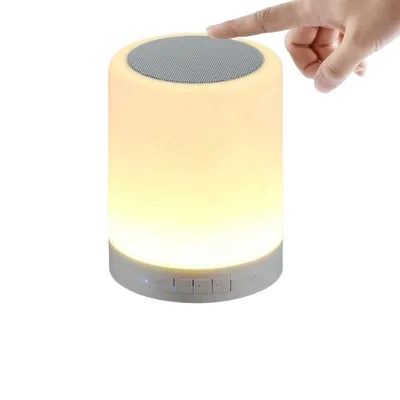 Portable Smart RGB Night Light with Mini Wireless Speakers LED Lighting Battery Powered Colorful and Touch Activated