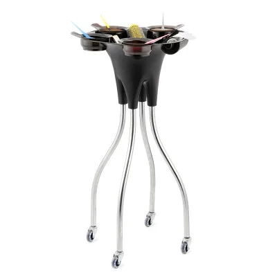 Hair Extensions 2025 Extension Holder Hair with Block Trolleys for Beauty Salon ABS and PP Black Barber Trolleys
