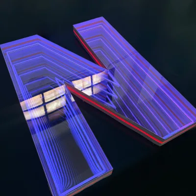 Abyss Mirror LED Unlimited Light Thousand Layer Custom Infinite Mirror Neon Sign with Custom Logo for Home and Park Outdoor Use