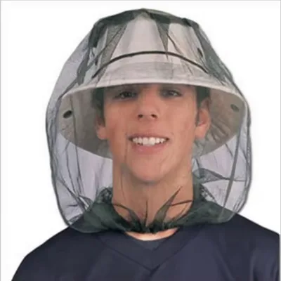 Travel Camping Outdoor Survival Mosquito-proof Bee-proof Net Hat Windproof Head Veil Face protection Net