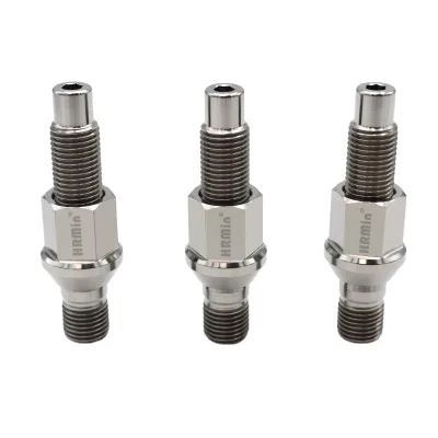 HRMin Gr5 Titanium M12*1.25*75mm Wheel Stud and 27mm Wheel Nut Lug Nuts & Accessories for Peugeot Citroen Fiat Racing Car