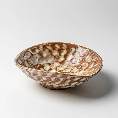 Artisan Marble Glaze Ceramics Bowl Restaurant Plates Ceramic Reactive Stoneware Bowl Nordic Style Restaurant Hotel Tableware