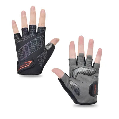 HBG 2005 Breathable Half Finger Riding Cycling Gloves Anti slip and Shock Absorbent Bicycle Gloves for Unisex Bike Gloves