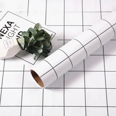 Waterproof & Moisture-proof Pvc Plaid Thick Wallpaper Self-adhesive Dormitory Men and Women Wall Wallpaper