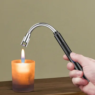USB Electric Arc Lighter With Button for Light Candles Stoves Outdoor Grill Camping Barbecue Kitchen Firework