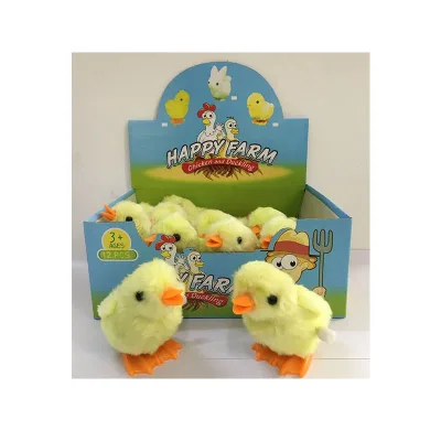 Cute Wind up Toys Plush Wind up Toy Chick Jumping Duck 12PCS/BOX