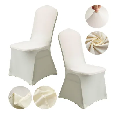 Wholesale Spandex Chair Covers Solid Color Universal One-piece Dining High Quality Thick Elastic Slipcover Wedding Chair Cover