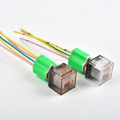 Automotive Relay Socket 5 Position High Temperature Ceramic Relay Socket with Copper Strip Cable H4 Ceramic Socket