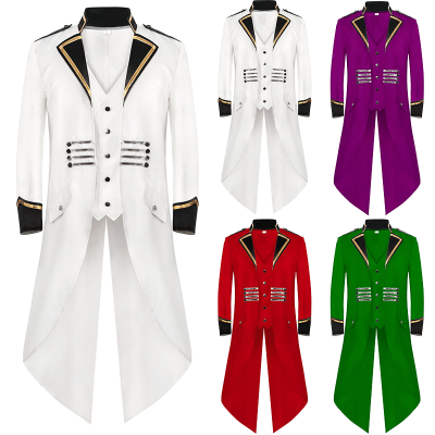 New European and American Men's Echo Character Medieval Retro Punk Full Length Tuxedo