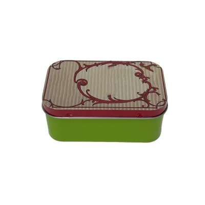 Custom logo Metal Tinbox Manufacture Factory Colored Metal Square Tin Package Tin Box Custom Printed Metal Tin Box for Clip