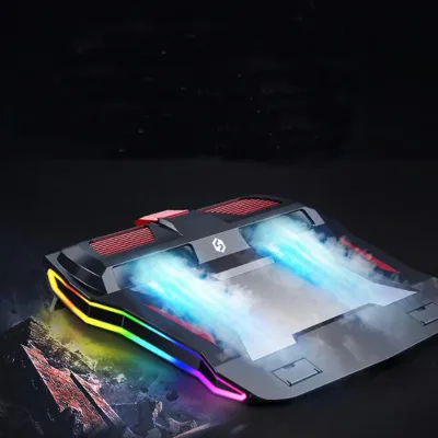 RGB Gaming Laptop Cooler Adjustable Notebook Stand Holder 4000RPM Silent Cooling Pad for Legion Y7000 W541 Made Plastic