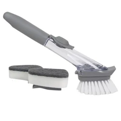 Upgraded Kitchen Soap Dispensing Dish Brush for Pot Pan Sink Cleaning