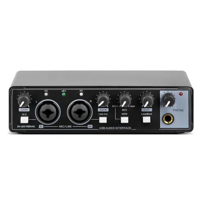 Usb Audio Interface Music External Condenser Recording Sound Card for Studio Recording Music Creation Microphone Electric Guitar
