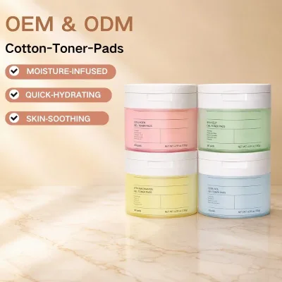 OEM ODM Gel Toner Pads Firming Cleansing Moisturizing Brightening Sheet Mask Pads Niacinamide Sea Kelp Collagen Korean Skin Care