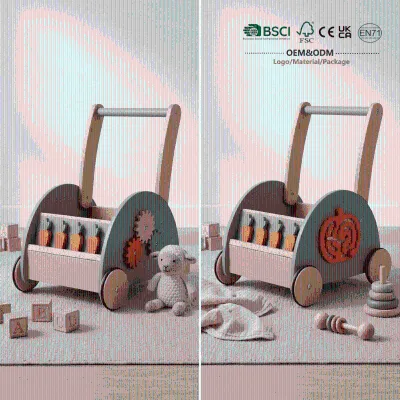 Montessori Toys Educational Toys Wooden Baby Walker Carrot Activity Center Push Toy Wooden Toys for Kids Wooden Kids oem Toys