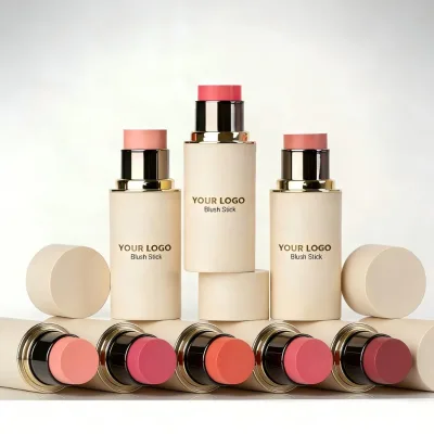 OEM ODM Natural Cream Blush Stick Multi-Use for Cheek Lip Eye Smooth Blendable Soft Pink 11 Shades Face Blusher Custom Logo