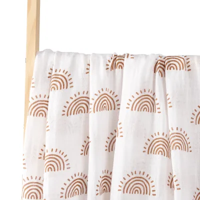 Kangobaby New Print 2layers Baby Muslin Blanket 100%cotton Muslin Swaddle Unisex Newborn Custom Baby Wrap Blanket